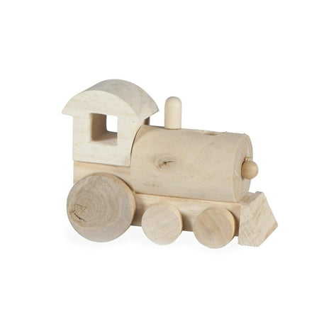 Wood Toy Train Engine: Unfinished, 4.5 x 4 inches