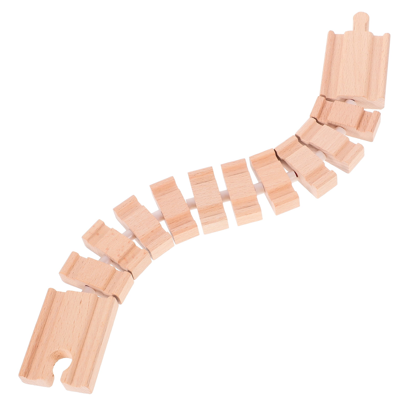 Wood Train Track DIY Wooden Railway Track Train Track Expansion Toy