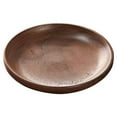 thumbnail image 1 of NIAIZEK 1Pc Dish Dinnerware Tray Brown Black Walnut Wood Round, 1 of 4