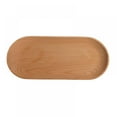thumbnail image 1 of Wood Tray Japanese Oval Beech Small Circular Wooden Dessert Plate Cake Tray Wood Serving Plate Fruit Dessert Bowls, 1 of 9