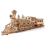Wood Trick Wooden Train Toy Set with Railway - Mechanical Locomotive Train Model Kit - 3D Wooden Puzzle Puzzle for Adults and Kids, Best DIY Toy