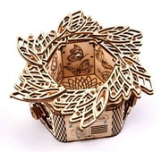 Wood Trick 3D Mystery Flower Fur Elise Wooden Jewelry Box Self Building Kit