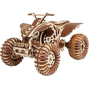 Wood Trick Cross Quad Bike 3D Wooden Puzzles for Adults and Kids to Build - Rides up to 30 ft - Wooden Model Car Kits to Build for Adults - Model Kits for Adults - Challenging Project Hobby Kits