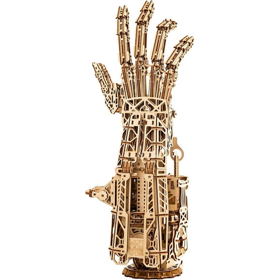 Wood Trick Cyber Robotic Hand 3D Wooden Puzzles for Adults to Build - Wooden Models Engineering DIY Project Mechanical 3D Puzzles Model Kits for Adults