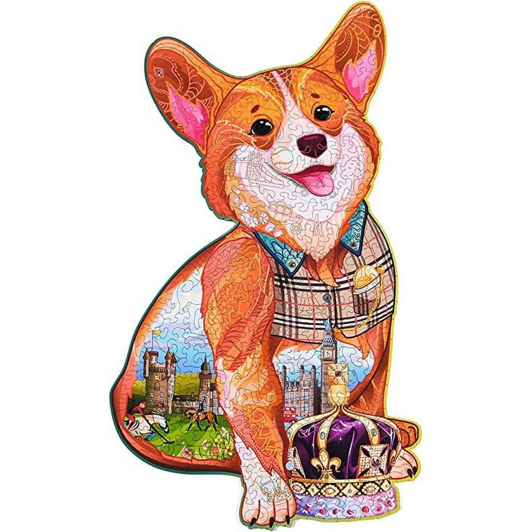 Wood Trick Great Corgi Wooden Jigsaw Puzzle for Adults and Kids