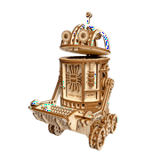 Wood Trick Space Junk Robot 3D Wooden Puzzles for Adults and Kids to Build - Rides up to 13 ft - 9.5x6.7 in - Model Kits for Adults - Engineering DIY Wooden Models for Adults to Build