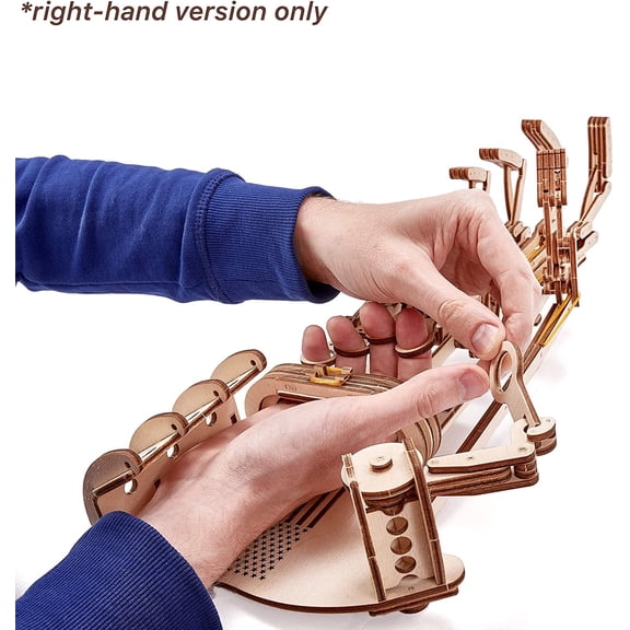 Wood Trick Wooden Robot Hand 3D Wooden Puzzle - Robotic Hand Wood Model Kit to Build