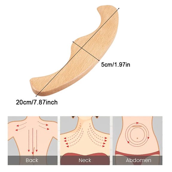 Wood Trigger Point Massage Gua Sha Tools,Professional Lymphatic Drainage Tools,Wood Therapy Massage Tools for Back Leg Hand Face
