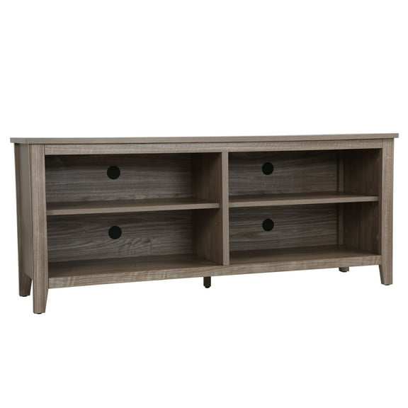 Wood Tv Stand For Tvs To 55, 65 Inch Fla T ScreenEntertainment Center With BookshelvesFarmhouse Tv Stand Brown(brown)