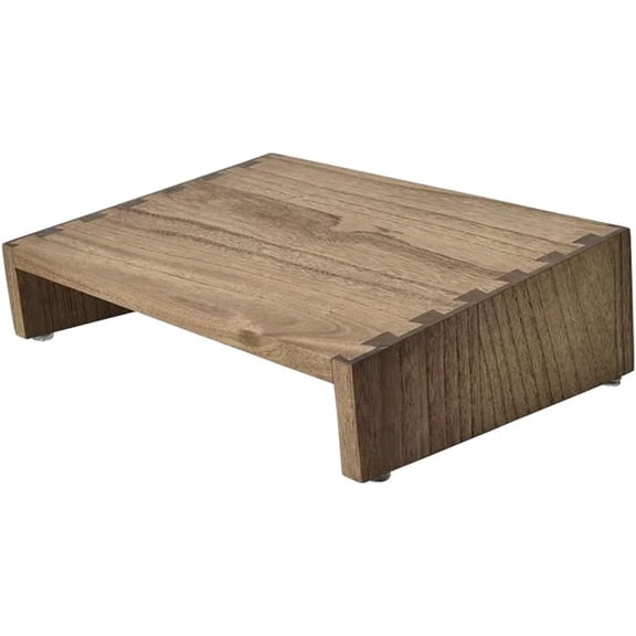 Wood Under-Desk Foot Rest with Hight Adjustment -Portable Ergonomic Footrest Support Improves Posture and Circulation - Desk Foot Stool Elevate Foot Leg Wooden Dark Brown,TT-DBR