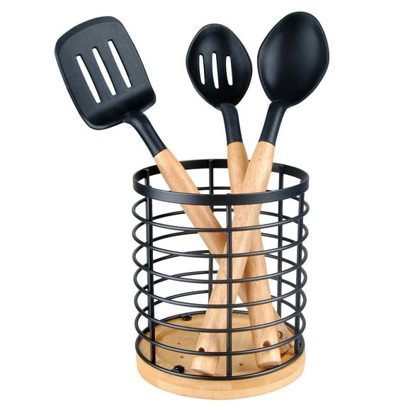 Kitchen Utensil Holder for Countertop,AILKIN Kitchen Organizer for Counter,Farmhouse Flatware Kitchen Utensil Organizer Storage Box for Flatware,Fork,Spoon,Spatula