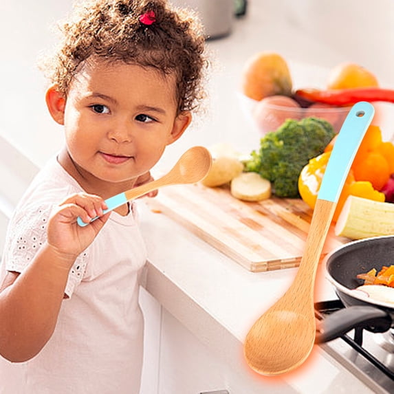 Wood Utensils Set for Cooking Beech Wood Solid Wood Children's Fish Frying Shovel Small Wooden Shovel Gift Set for Family