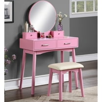 Wood Vanity with Mirror - Get Ready in Home - Any Space - Fit Home Decor