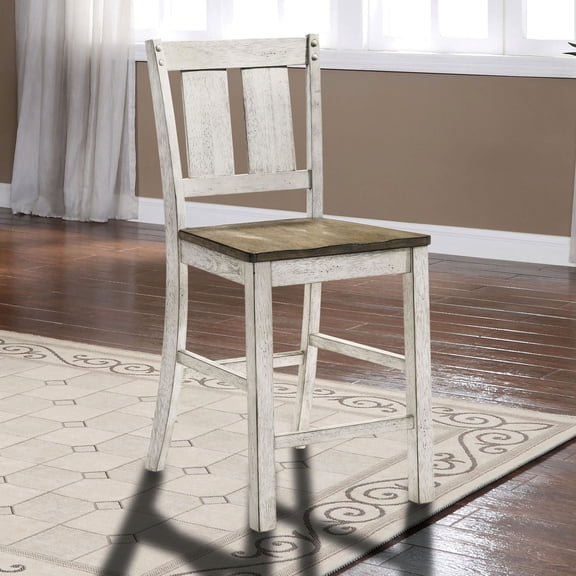 Wood Veneer Appearance - Farmhouse Design - Regular Dining in Room - Set of 2 Contemporary Chairs