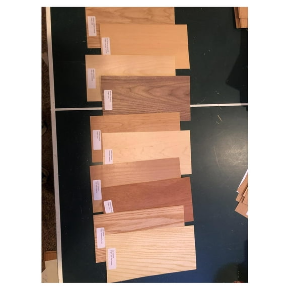 Wood Veneer Labeled 10-6 x 12Domestic 1/42 Thickness