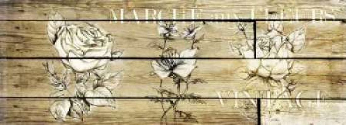 Wood Vintage Canvas Art - Susan P Willow (10 x 20)