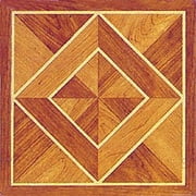 Wood Vinyl Flooring Tile 40 PC, Natural Wooden Grain Look, Self Adhesive and Waterproof Flooring Tiles for Living Room, Dining Room, Kitchen, 12 x 12