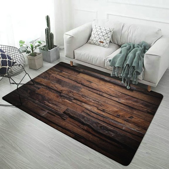 Wood Wall Carpet Style Living Room Bedroom Soft Comfy Rug Modern 3d Entry Door Mats Household 47"x 31.5"