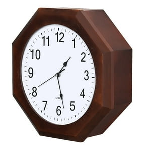 Wood Wall Clock Safe with Hidden Shelf Storage for Secret Compartment Items