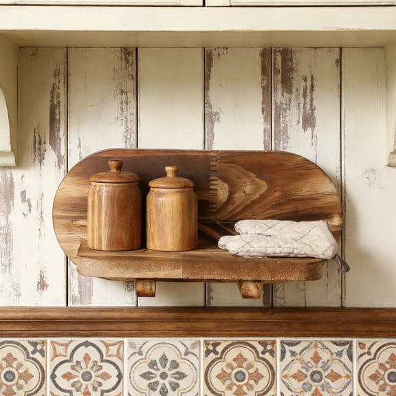 Wood Wall Hanging Shelves Boho Floating Shelf,Handmade Rainbow Arch Vintage Wooden Wall Decor Trinket Storage Rack for Bedroom Living Room Nursery Bathroom