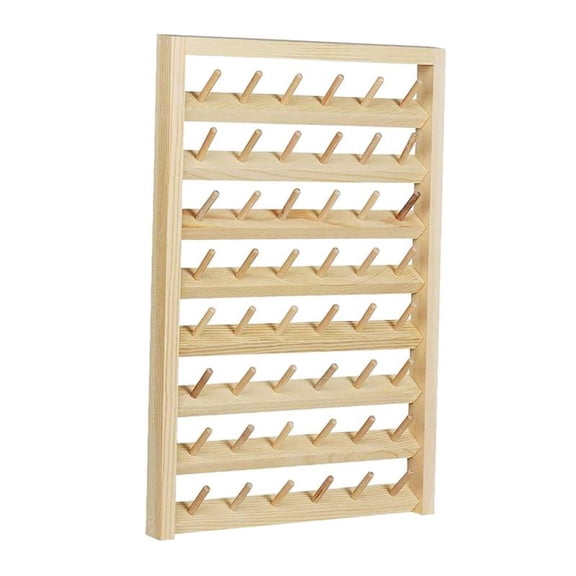 Wood Wall Hanging Thread Rack Multi-Spool Stand Organizer Embroidery Sewing Storage Holder Knitting Hair-braiding Tool Decorations