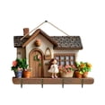 thumbnail image 1 of Wood Wall Hooks, Decorative Cottage Style Key Holder with Hooks for Entryway, Living Room, Bedroom and Kitchen, Compact Hanging Organizer for Keys, Towels and Accessories, 1 of 4