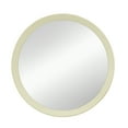 thumbnail image 1 of Wood Wall Mirror 20 Inch Round - Transitional Decor Porthole Mirror for Bathroom, Entryway, Console - Solid Wood Frame, Cream Finish, 1 of 9