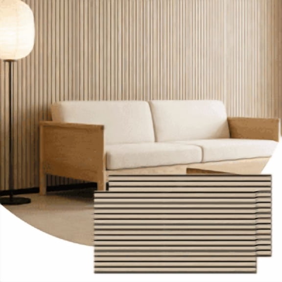 Wood Wall Panels 4 Pack, Home Improvement Wood Panels for Wall 47.2" x 23.5" x 0.74" Wall Panels for Interior Wall Decor, 3D Wood Slat Wall Panel/Fluted Soundproof Slat Sound Absorbing Panels Oak