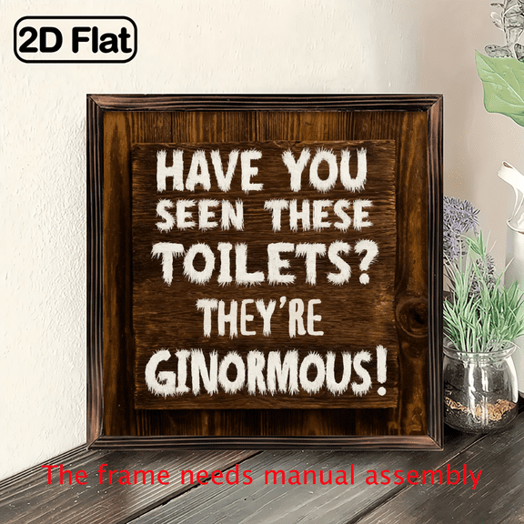 Wood Wall Signs for Crafts Have You seen These Toilets They're Ginormous! Buddy The elf Sign Funny Bathroom Decor Elf Bathroom Shelf Quote 8x8inch
