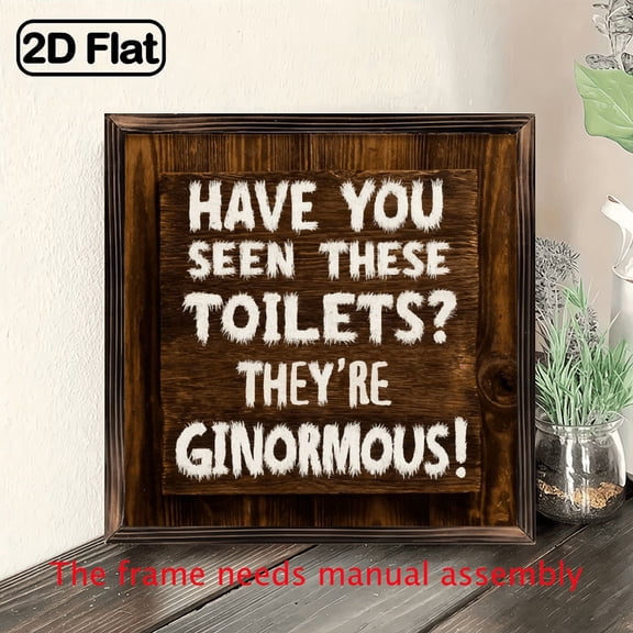 Wood Wall Signs for Crafts Have You seen These ToiletsThey're Ginormous! Buddy The elf Sign Funny Bathroom Decor Elf Bathroom Shelf Quote 8x 8in