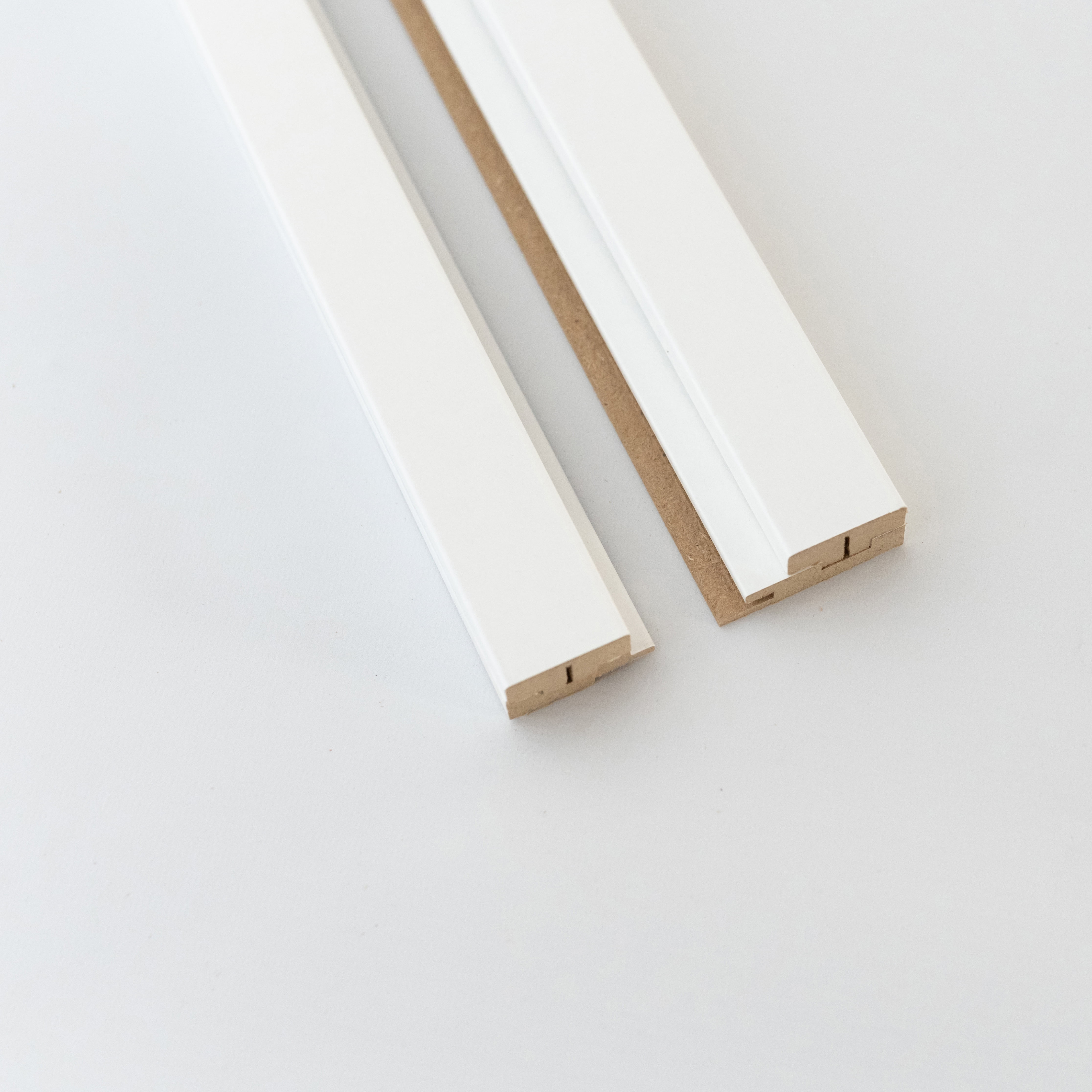 Wood Wall Slat End Profiles (Accessory) 94.5" / Two Pack (White