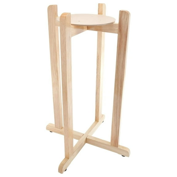 Wood Water Dispenser Stand - 27 Inch Natural Varnish Floor Stand - 5 Gallon Bottle Holder - Kitchen, Office, Backyard Plant Stand - Assembly Required
