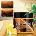 thumbnail image 1 of Wood Wax Oil for Furniture | Beeswax Formula | Waterproof, Anticorrosive Protection | Glossy Finish | Fast-Drying 3hr | Solid 80g | Long-Lasting Shelf Life | Easy Application | Includes Sponge, 1 of 5