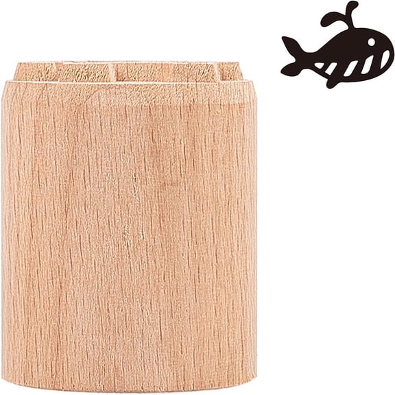 Wood Wax Seal Stamp Fish Pattern 35mm DIY