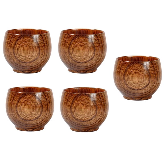 Wood Wooden Tea Mug 50ml,5 PCS