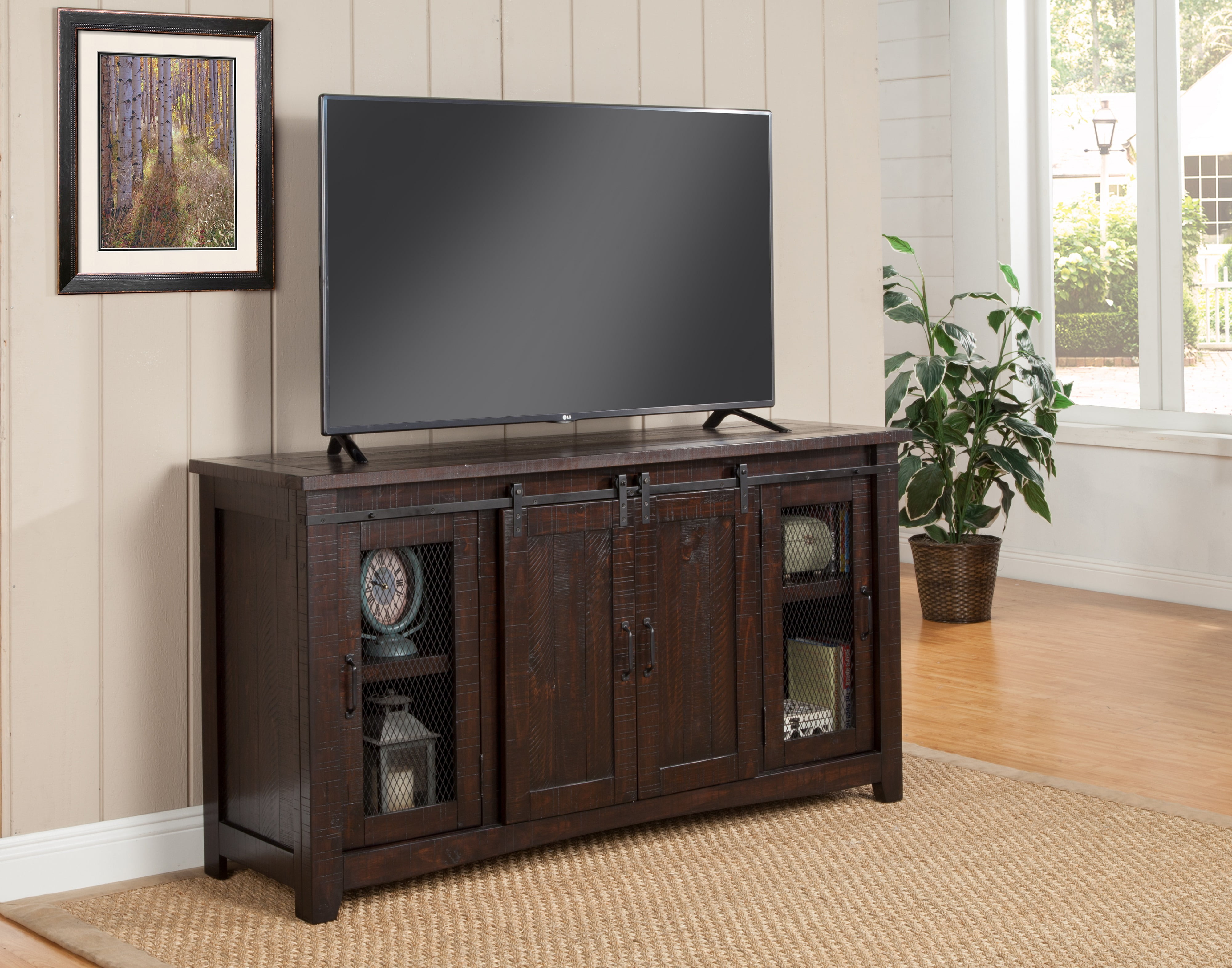 Tv stand espresso wood discount