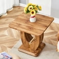 thumbnail image 1 of Wood - colored MDF side table / In home entertainment area / Safe and multifunctional use, 1 of 6
