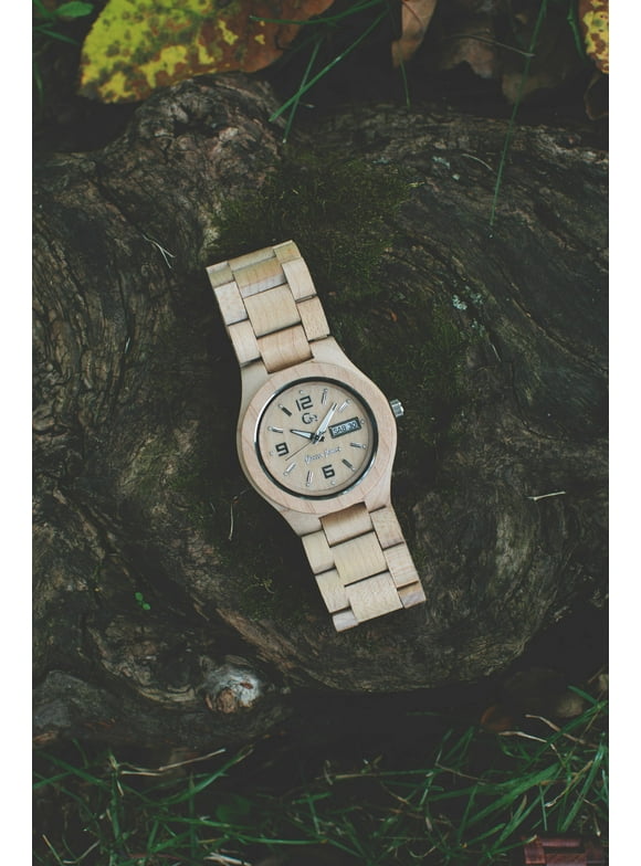 Wood craft- Wood art - Wood wristwatch-Wooden watch-Handmade watch-Anniversary gift -Men's- Women's watch - Unisex watch- Personal Message Laser Engraving - Alpha II Series 2