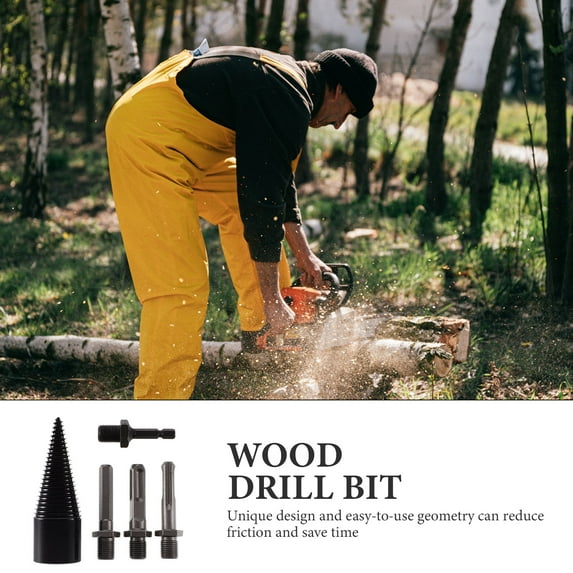 Wood drill bit 5PCS Wood Splitter Firewood Drill Bit Kindling Log Splitter Wood Splitting Drill