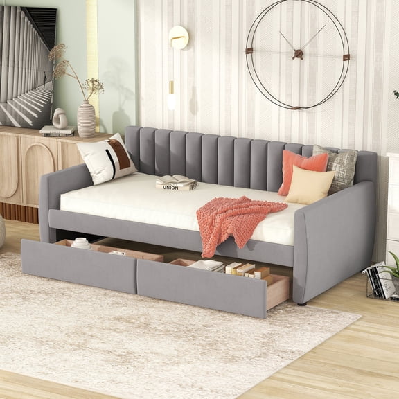 Wood frame with slats | Suitable for those with many guests, smooth - caster drawers | Guarantees stability and easy storage access