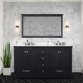 thumbnail image 1 of Wood - framed Espresso Vanity | Double - sink Design with Two Interior Cabinets | Abundant Storage and Stylish Look, 1 of 5