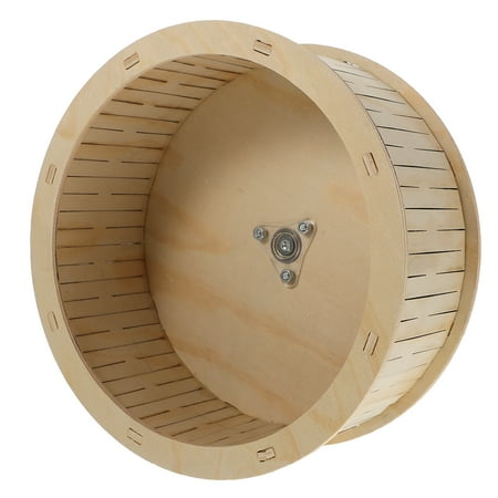 Wood hamster wheel 1pc Wooden Mute Hamster Running Wheel Chinchilla Hamster Wheel Sports Toy