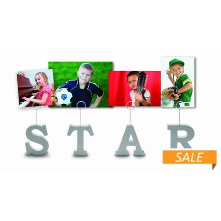 Wood letters STAR photo clips by Prinz