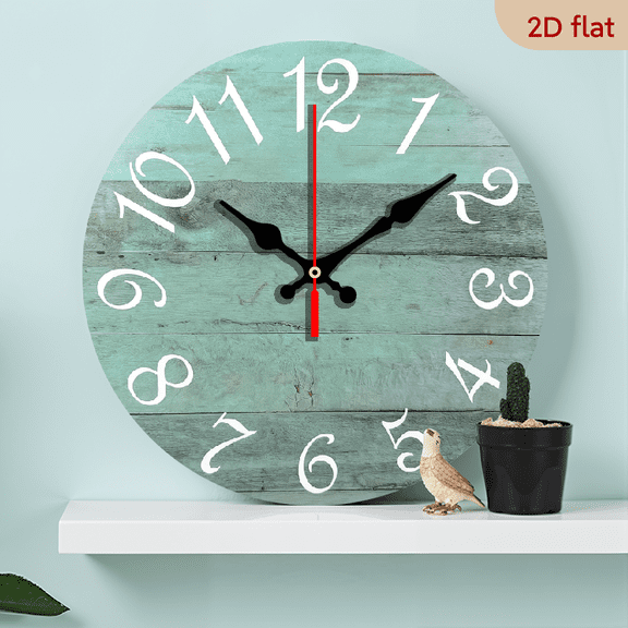 Wood pattern.1 pc wall clock.Accurate timing, frameless design, simple and elegant. Silent movement, silent walking, healthy sleep every day,10*10inch.