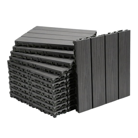 Wood-plastic composite flooring co-extruded C/ Wood Flooring Tiles Flooring For Outdoor & Indoor Patio Balcony Garden