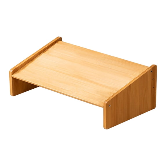 Wood under Desk Footrest, 3 Height Position Footrest Cushion Portable Foot Rest Light