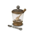 thumbnail image 1 of Wood w/inlay honey/jelly jar, 1 of 4