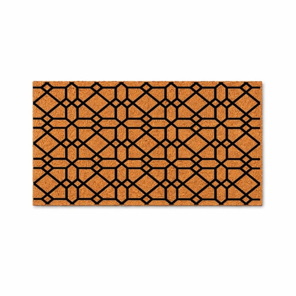 WoodByStu Doormat - Geometric Pattern Welcome Door Mat (24"x36")