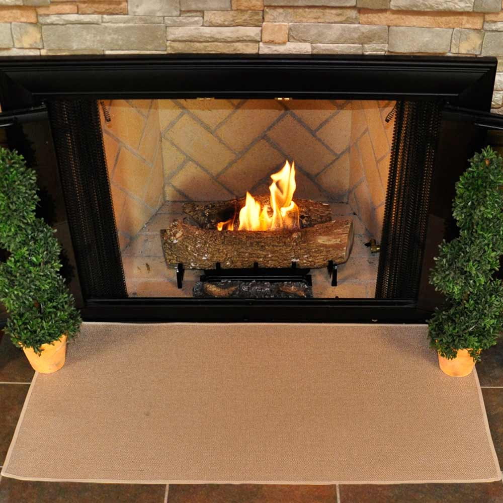WoodEze 4' Rectangle Tan Guardian Fireplace Rug - Walmart.com