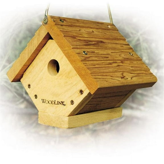WoodLink Traditional Wren Birdhouse, 1" Hole Size, Hanging Wren House with 1 Inch Opening